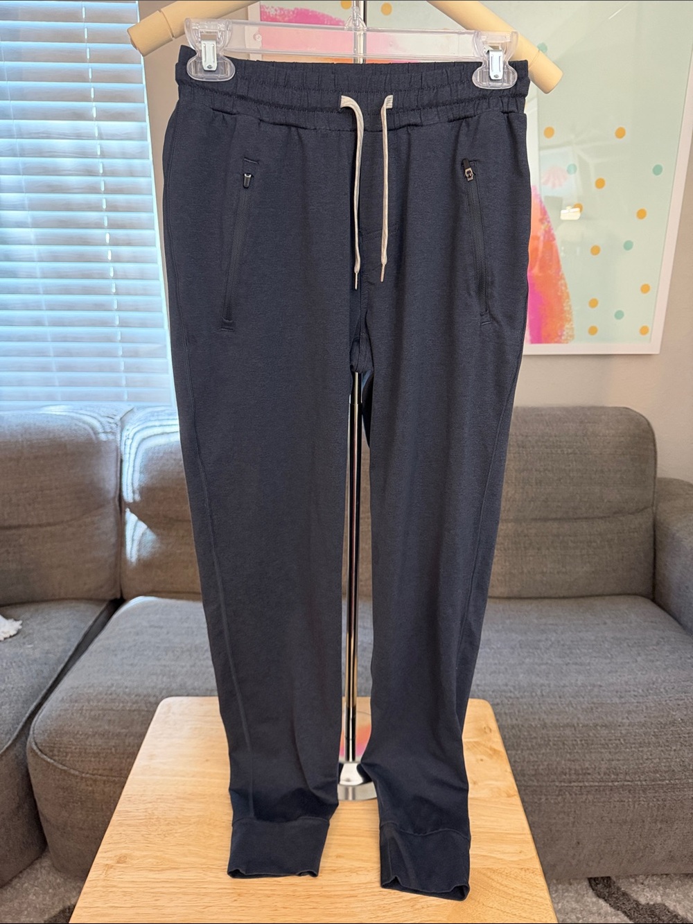 Vuori Navy Drawstring Joggers with Zip Pockets